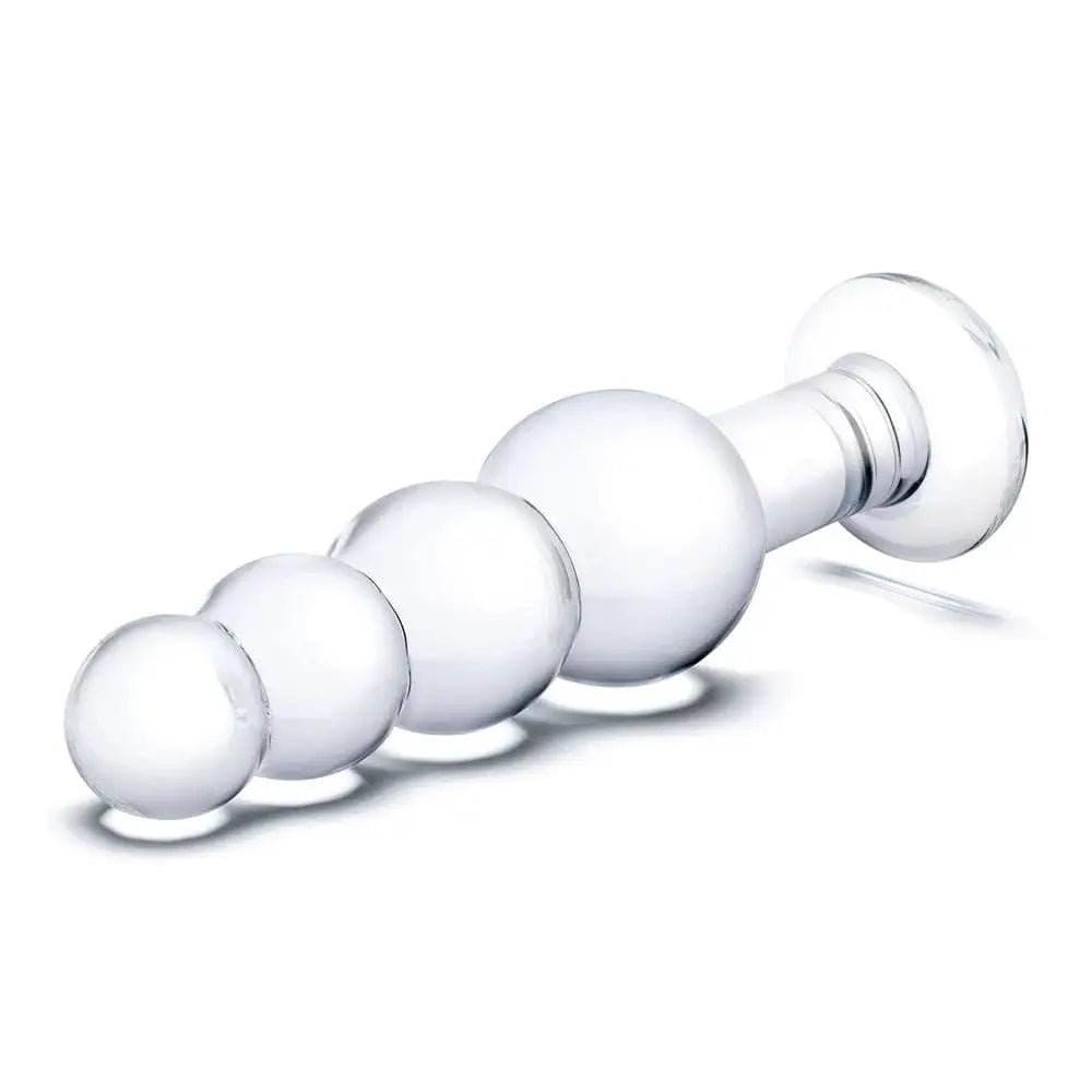 gläs 7.25" Glass Beaded Butt Plug - Rolik®