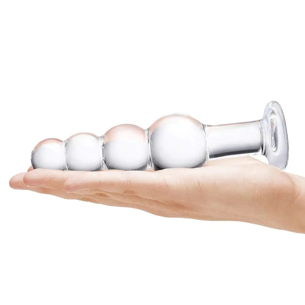 gläs 7.25" Glass Beaded Butt Plug - Rolik®