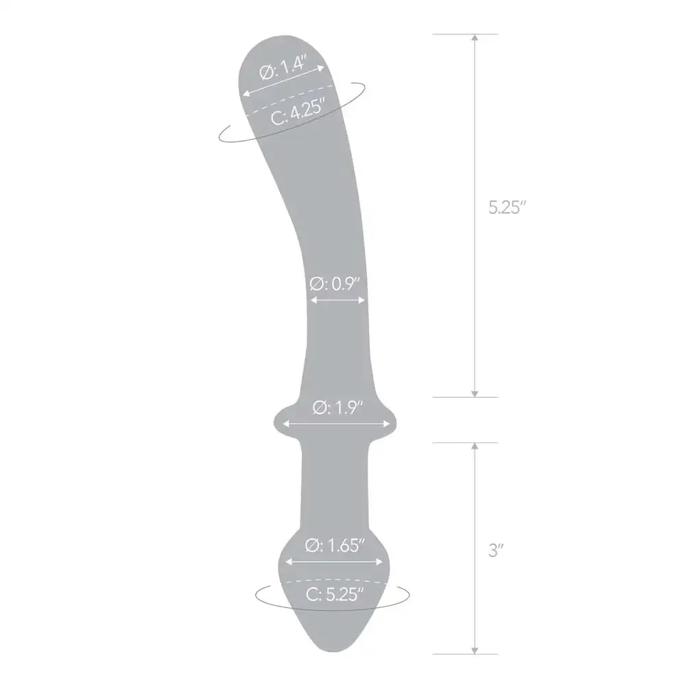 gläs 9" Classic Curved Dual - Ended Dildo - Rolik®