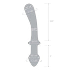 gläs 9" Classic Curved Dual - Ended Dildo - Rolik®