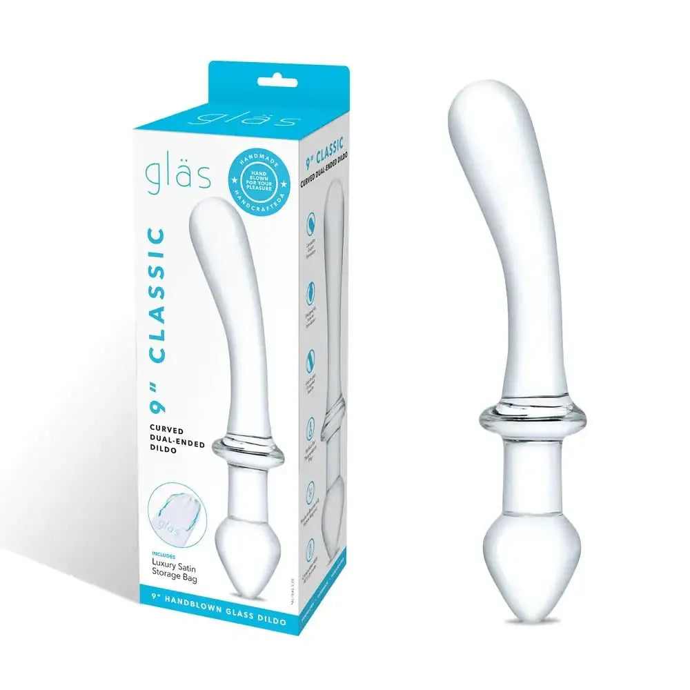 gläs 9" Classic Curved Dual - Ended Dildo - Rolik®