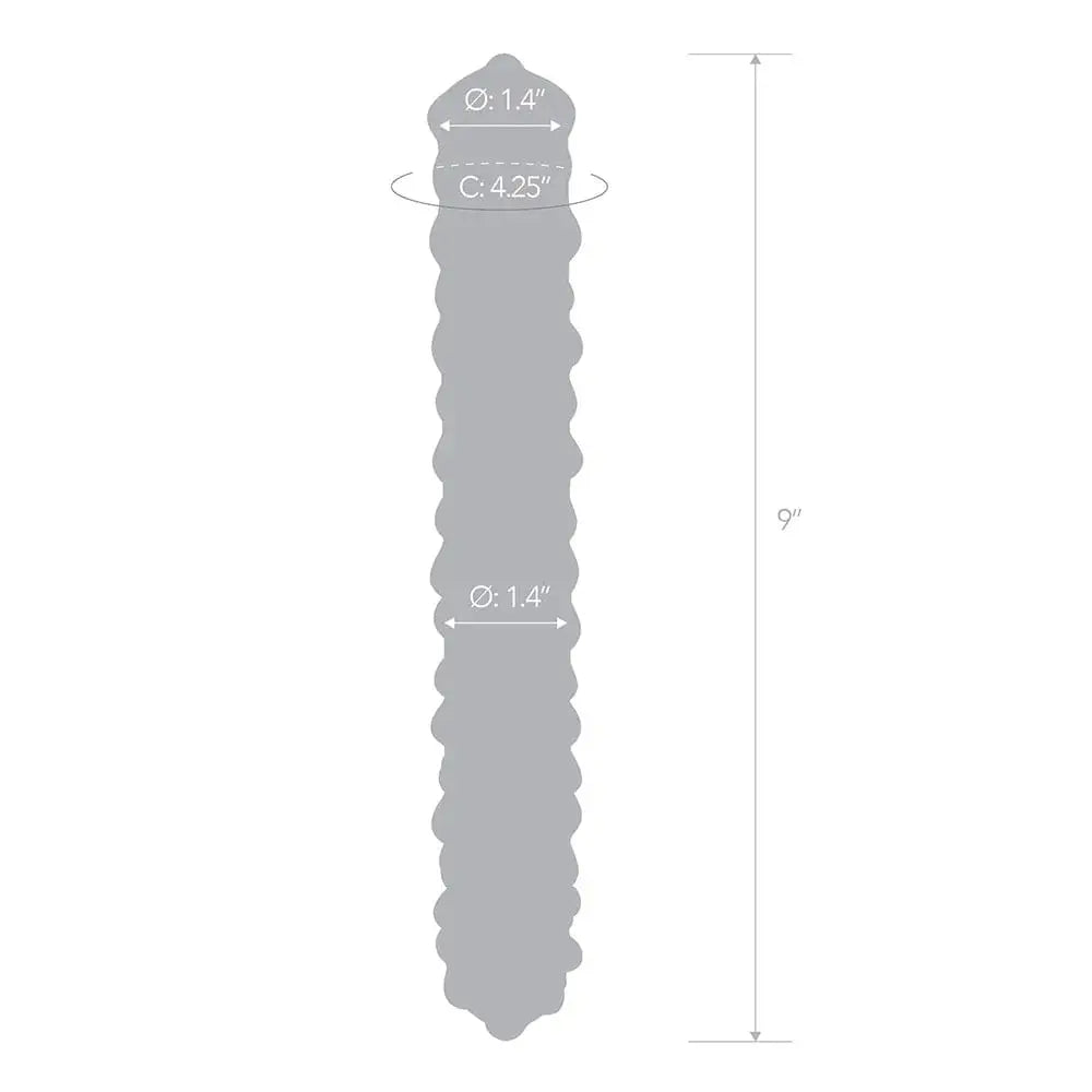gläs 9" Purple Rose Nubby Glass Dildo - Rolik®