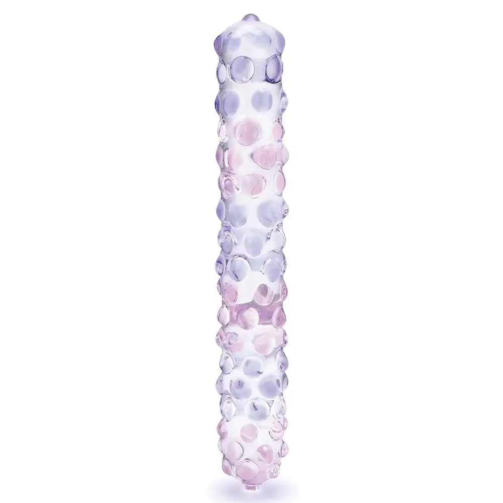 gläs 9" Purple Rose Nubby Glass Dildo - Rolik®