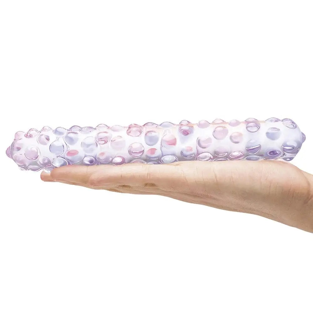 gläs 9" Purple Rose Nubby Glass Dildo - Rolik®