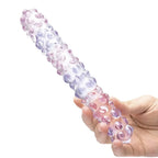 gläs 9" Purple Rose Nubby Glass Dildo - Rolik®
