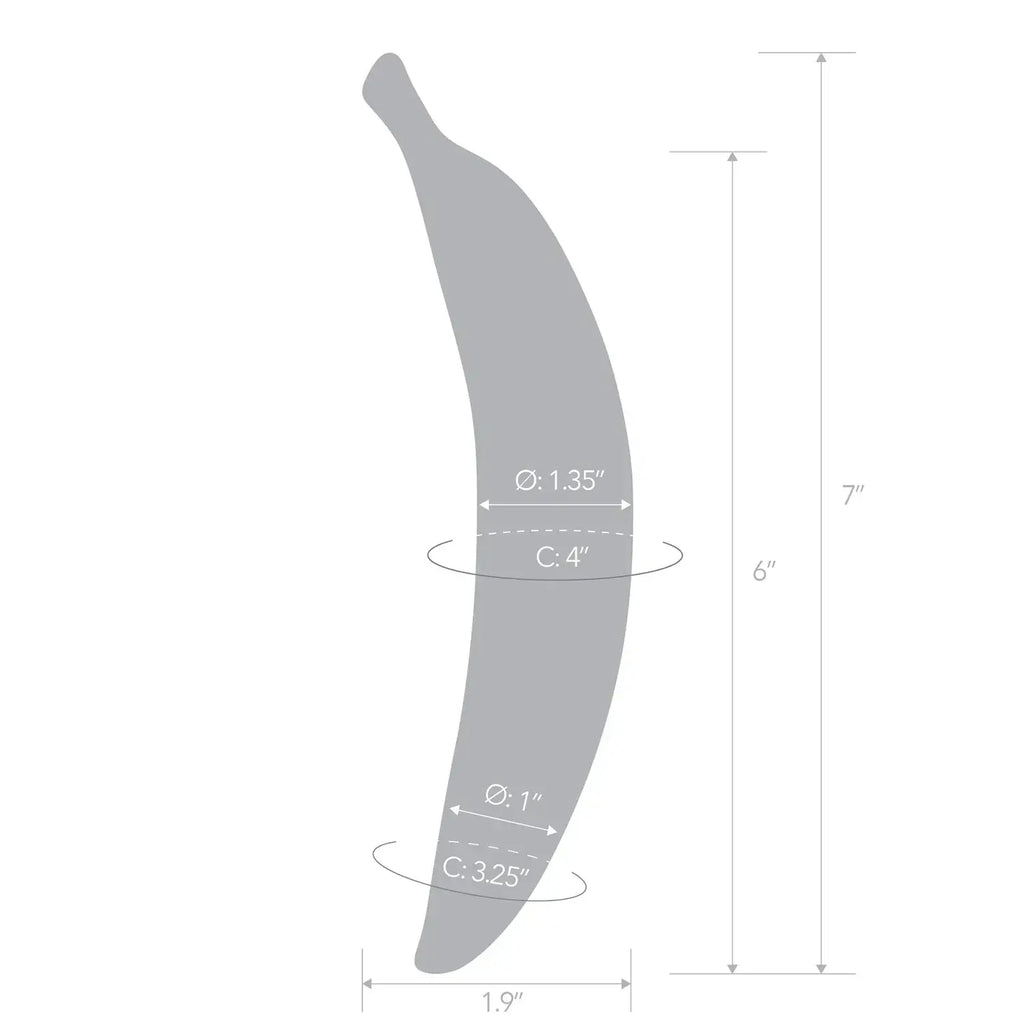 Yellow Banana Joy 7’’ Glass Dildo