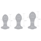 gläs Bling Bling 3 - Piece Glass Anal Training Kit - Rolik®