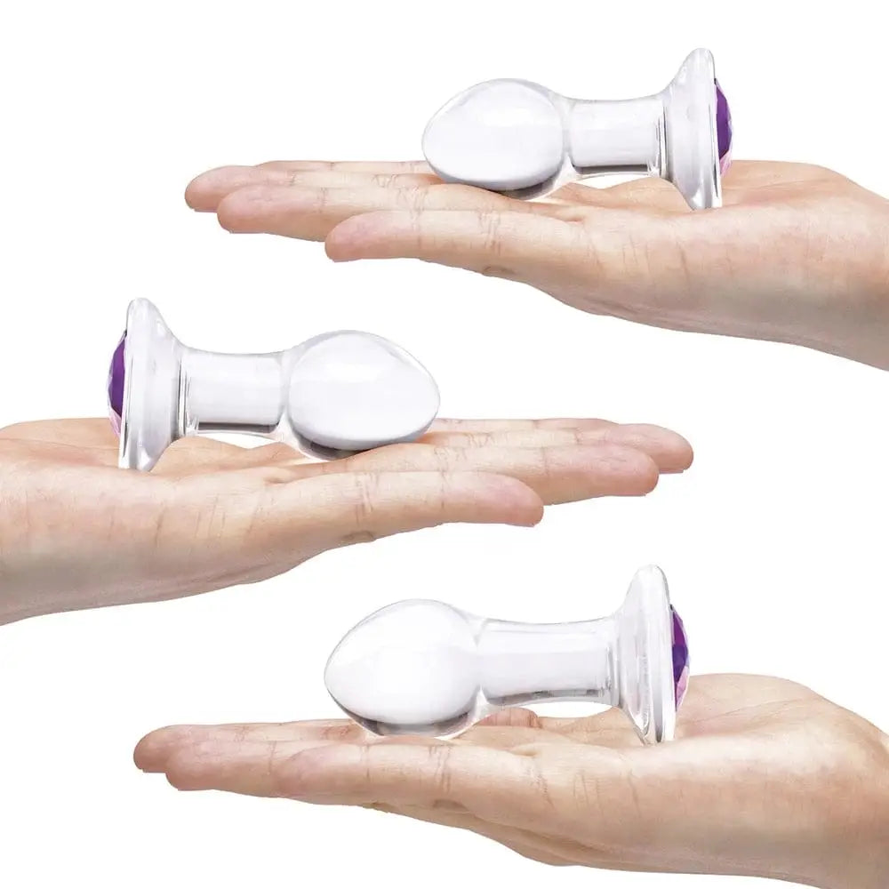 gläs Bling Bling 3 - Piece Glass Anal Training Kit - Rolik®