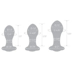 gläs Bling Bling 3 - Piece Glass Anal Training Kit - Rolik®