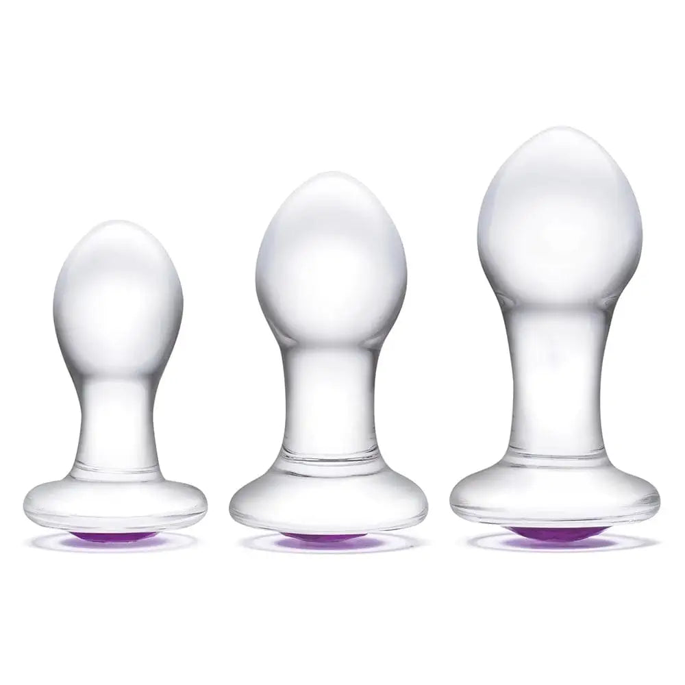 gläs Bling Bling 3 - Piece Glass Anal Training Kit - Rolik®