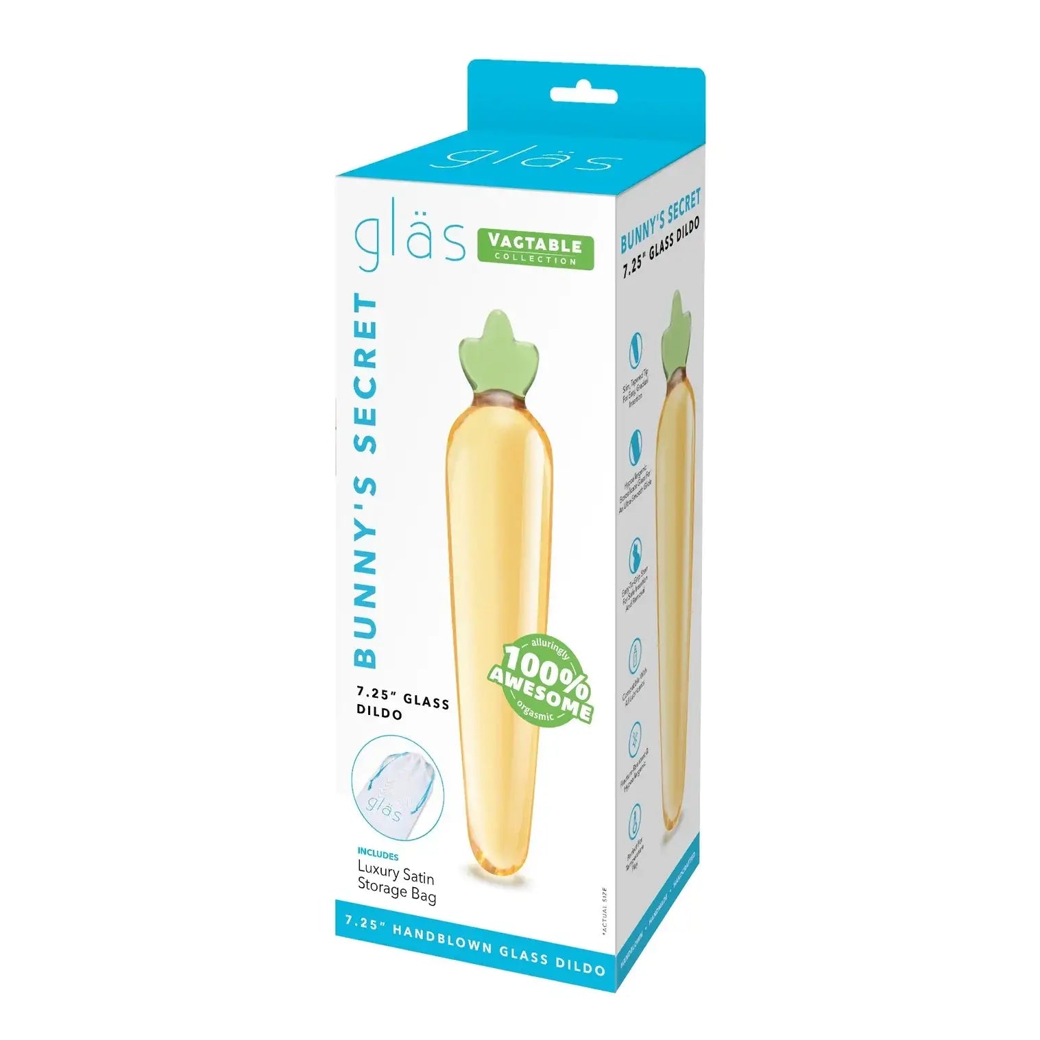 Orange Bunny’s Secret 7.25’’ Glass Dildo