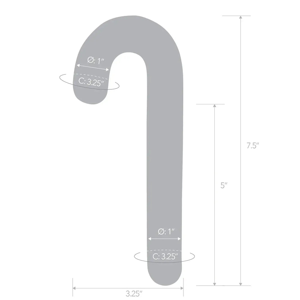 Candy Cane Dream 7.5’’ Glass Dildo
