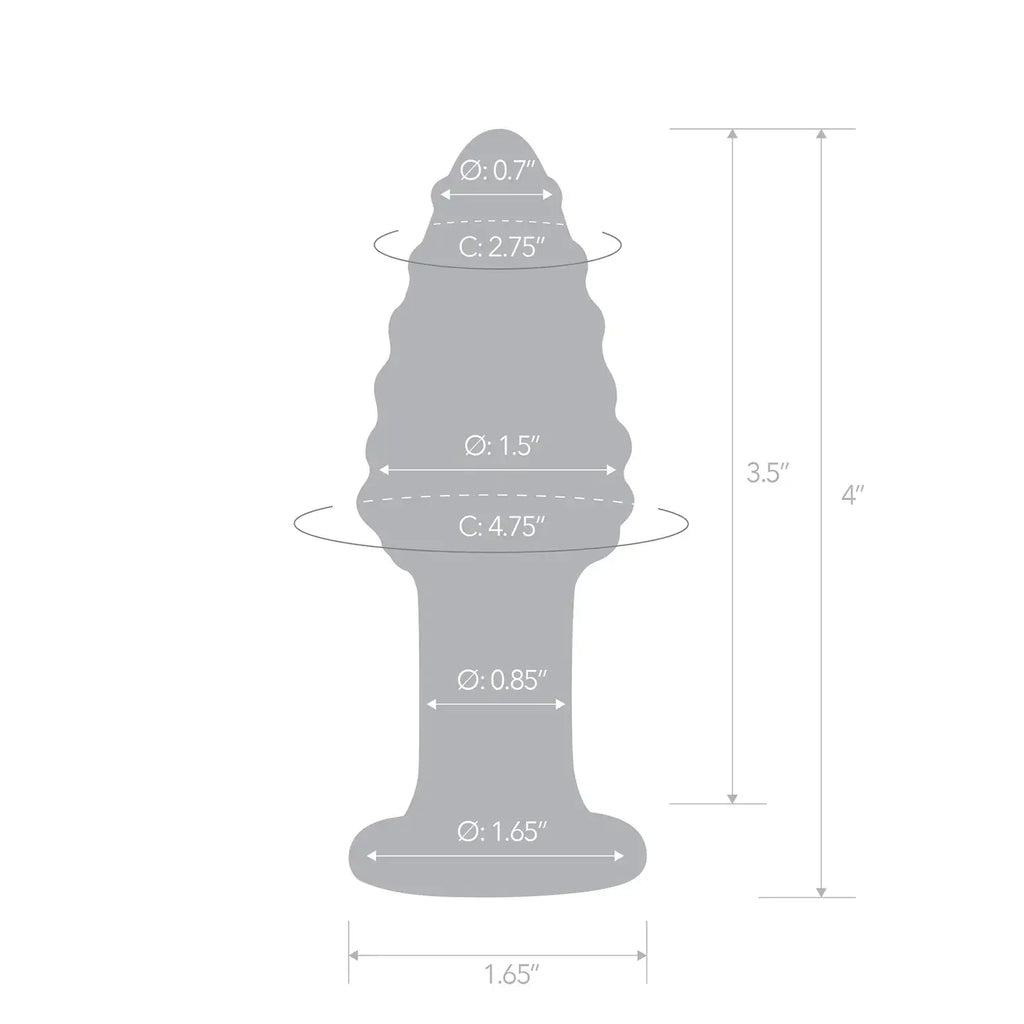 Orange Cornstar 4’’ Glass Butt Plug