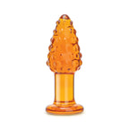 Orange Cornstar 4’’ Glass Butt Plug