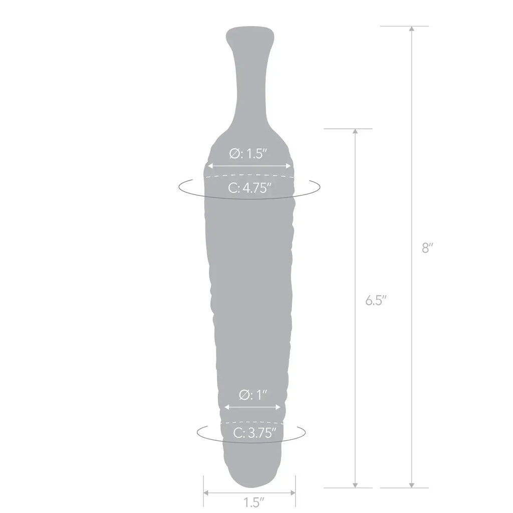 Yellow Cornstar 8’’ Glass Dildo
