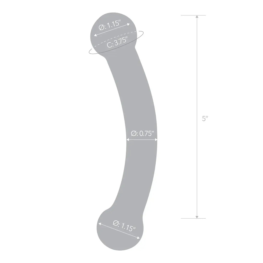 Gläs Double Bull Black Glass Dildo - Rolik®
