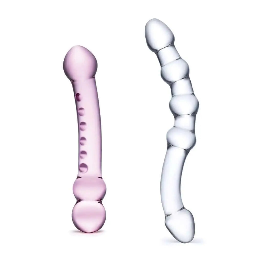 gläs Double Pleasure Glass Dildo Set - Rolik®