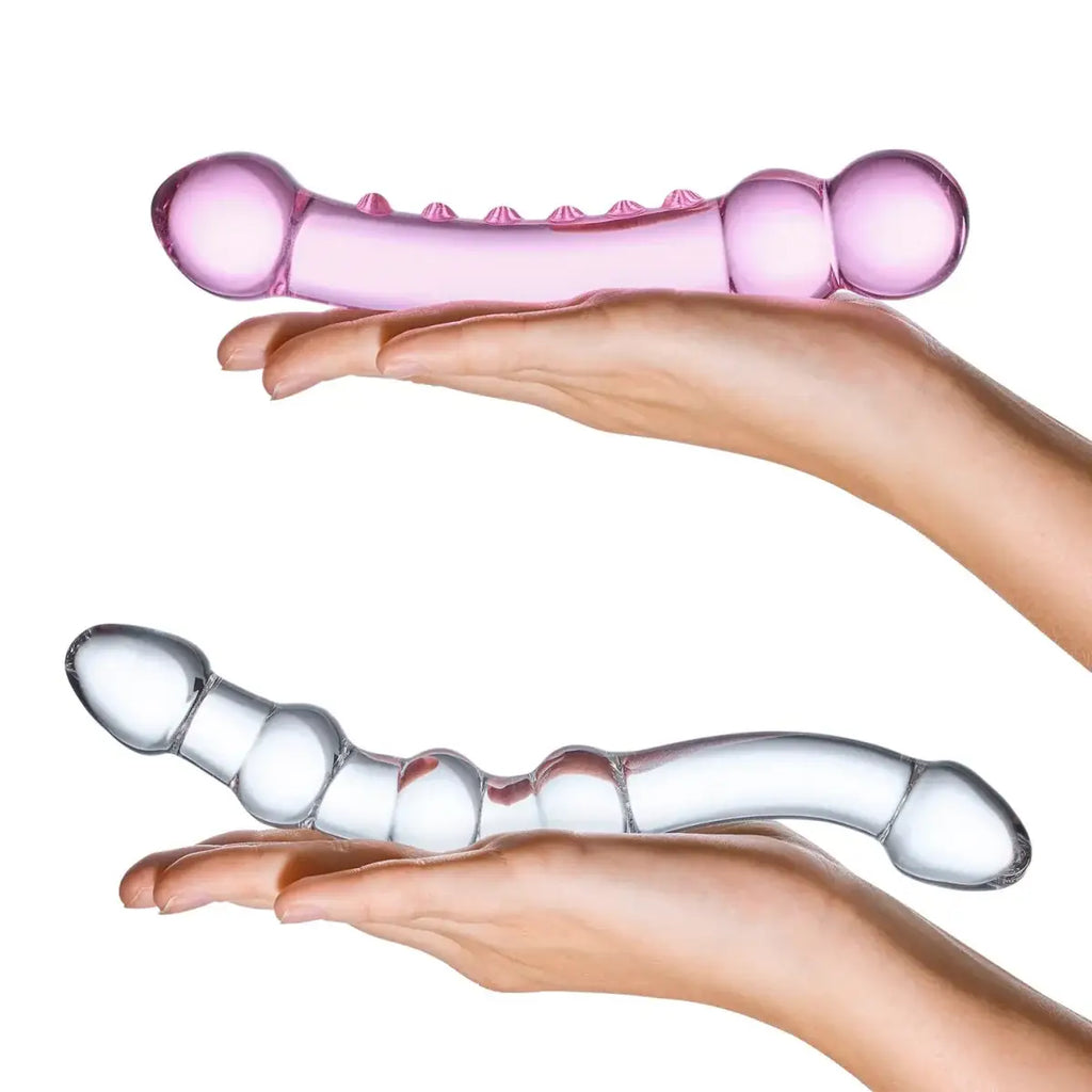 gläs Double Pleasure Glass Dildo Set - Rolik®