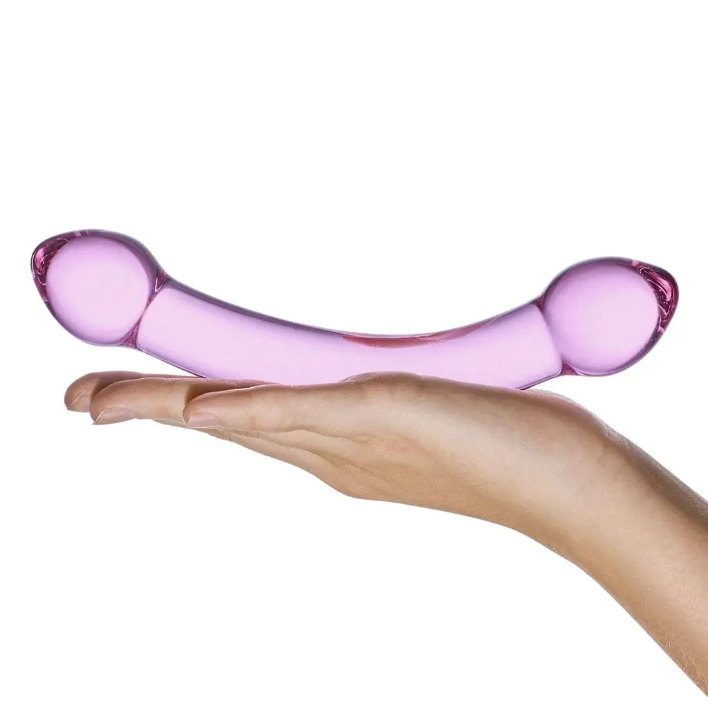 gläs Double Trouble Purple Glass Dildo - Rolik®