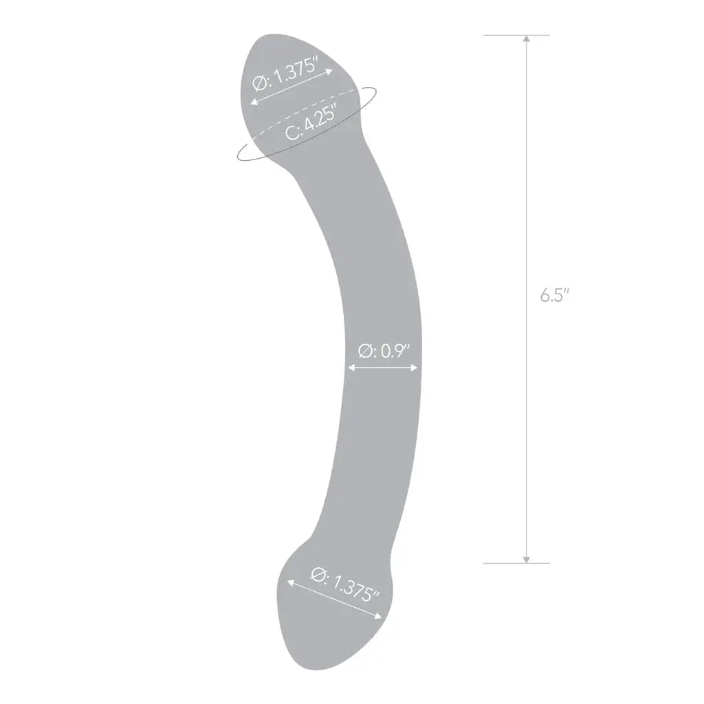 gläs Double Trouble Purple Glass Dildo - Rolik®