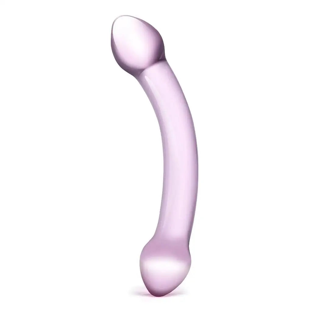 gläs Double Trouble Purple Glass Dildo - Rolik®
