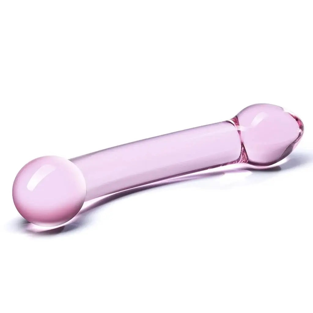 gläs Double Trouble Purple Glass Dildo - Rolik®