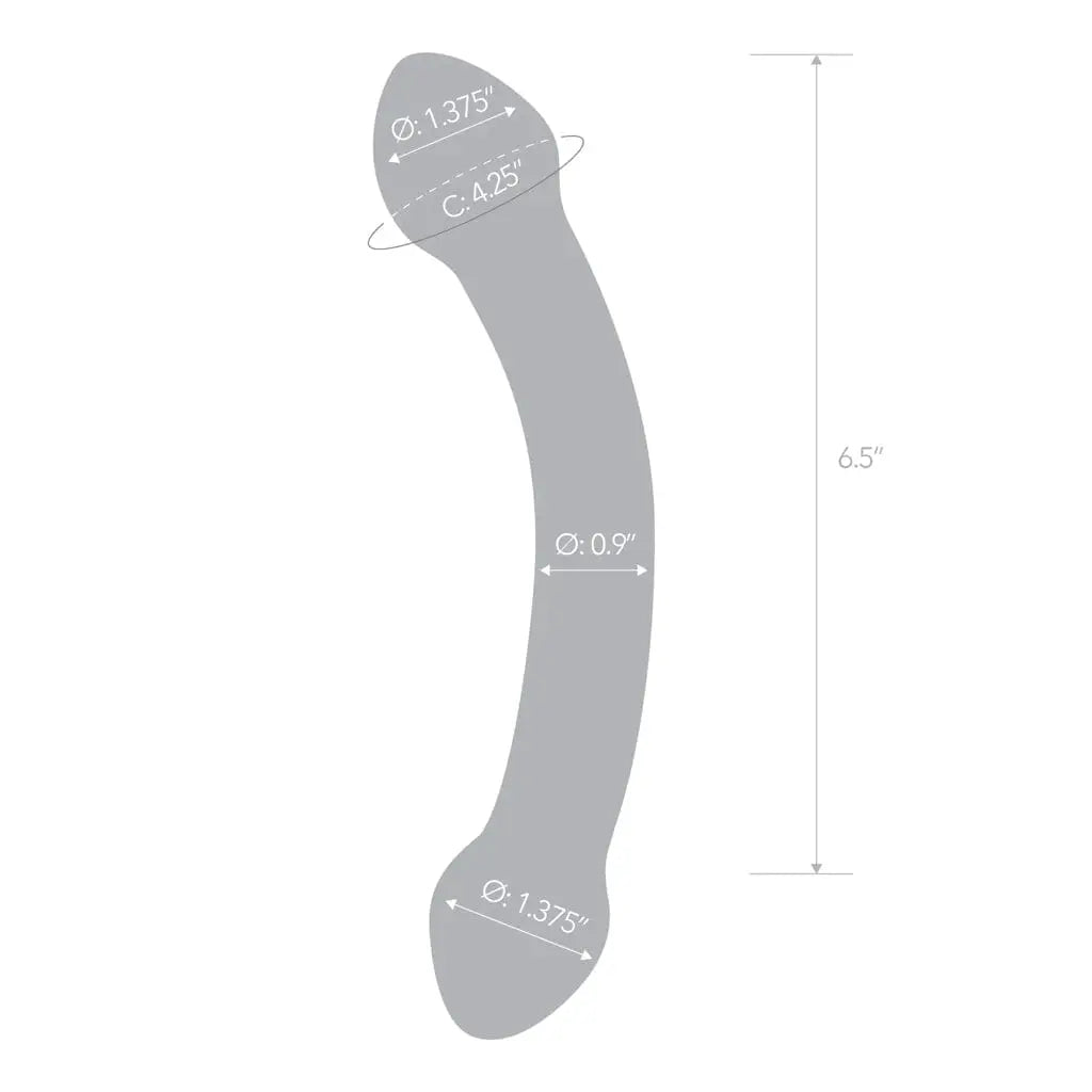 gläs Double Trouble Purple Glass Dildo - Rolik®