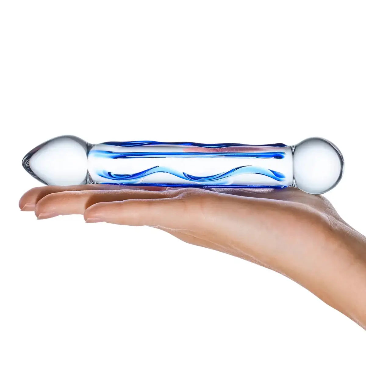 gläs 6.5" Full Tip Textured Glass Dildo - Rolik®