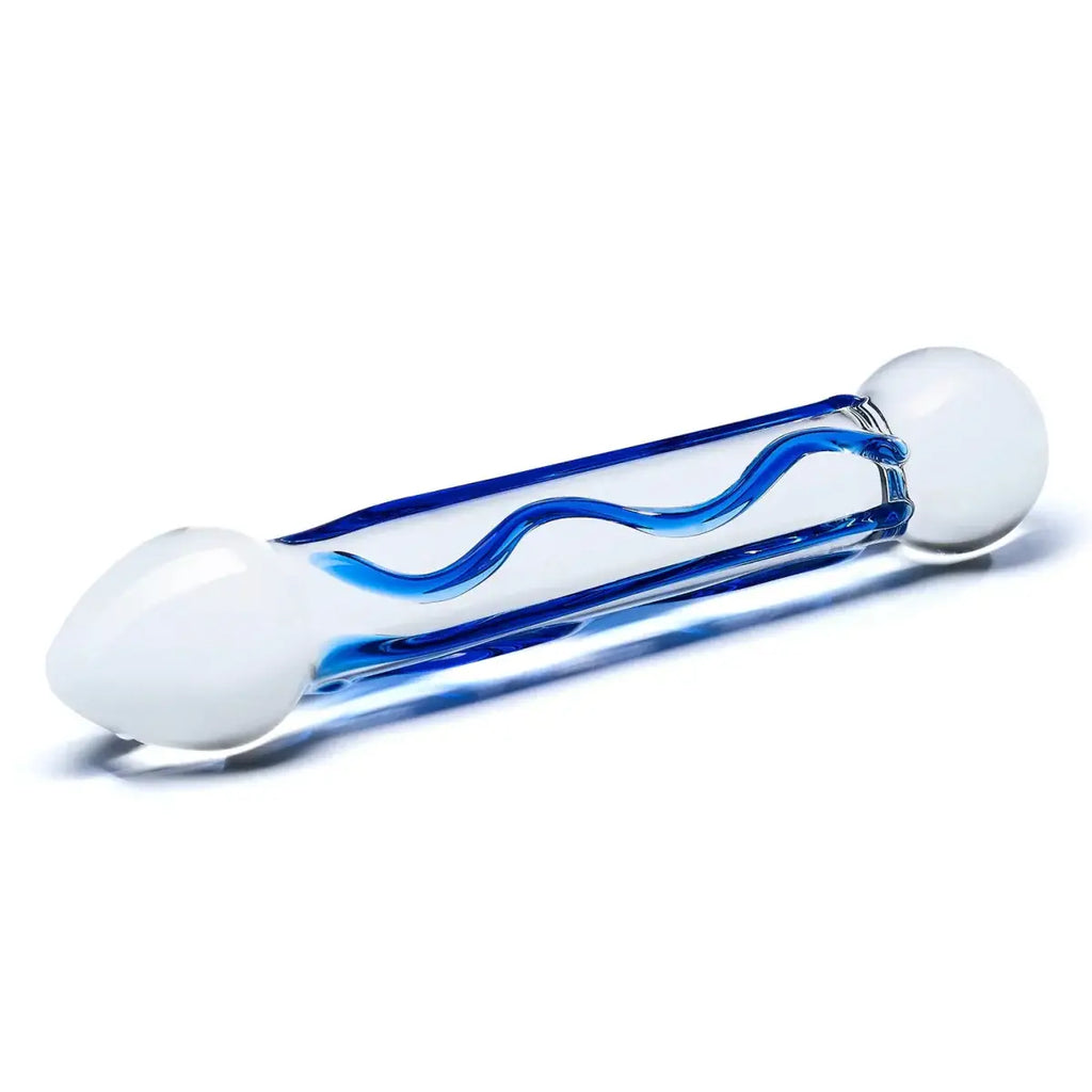 gläs 6.5" Full Tip Textured Glass Dildo - Rolik®