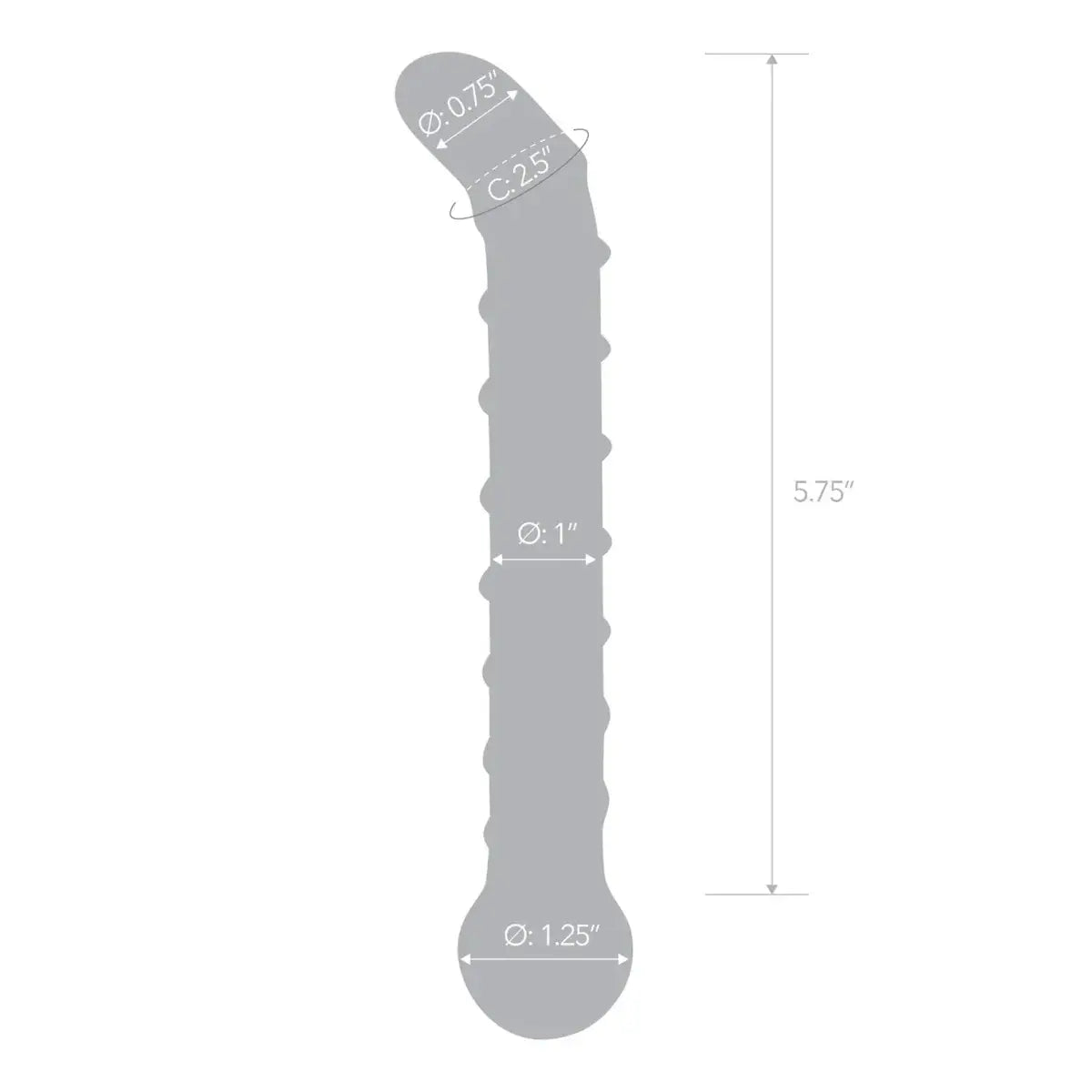 gläs 6.5" Mr. Swirly G - Spot Glass Dildo - Rolik®