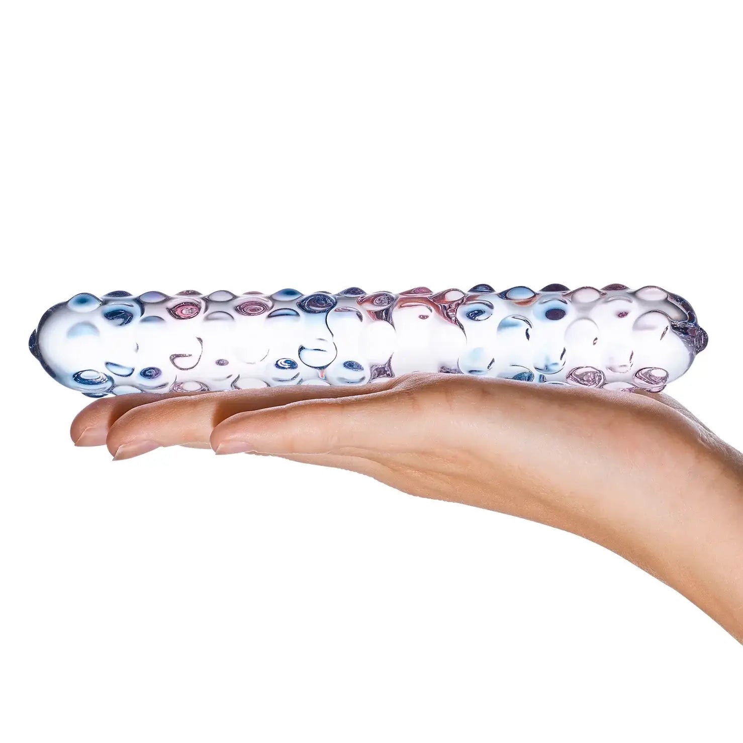 Gläs Purple Rose Nubby Glass Dildo - Rolik®