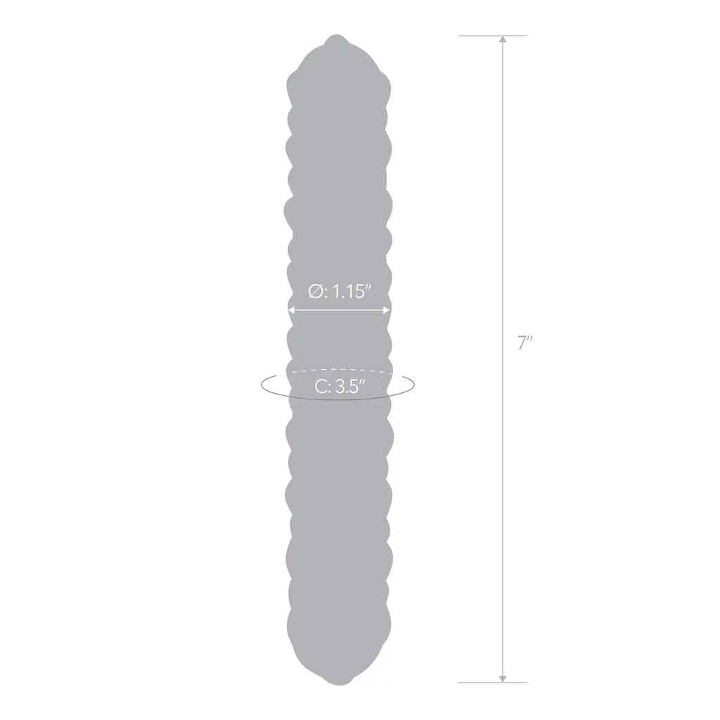 Gläs Purple Rose Nubby Glass Dildo - Rolik®