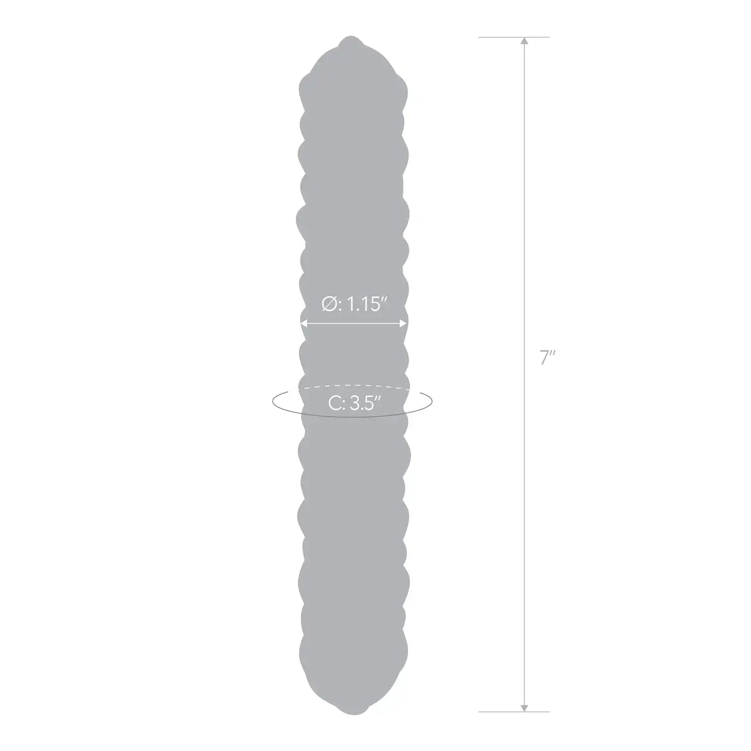 Gläs Purple Rose Nubby Glass Dildo - Rolik®