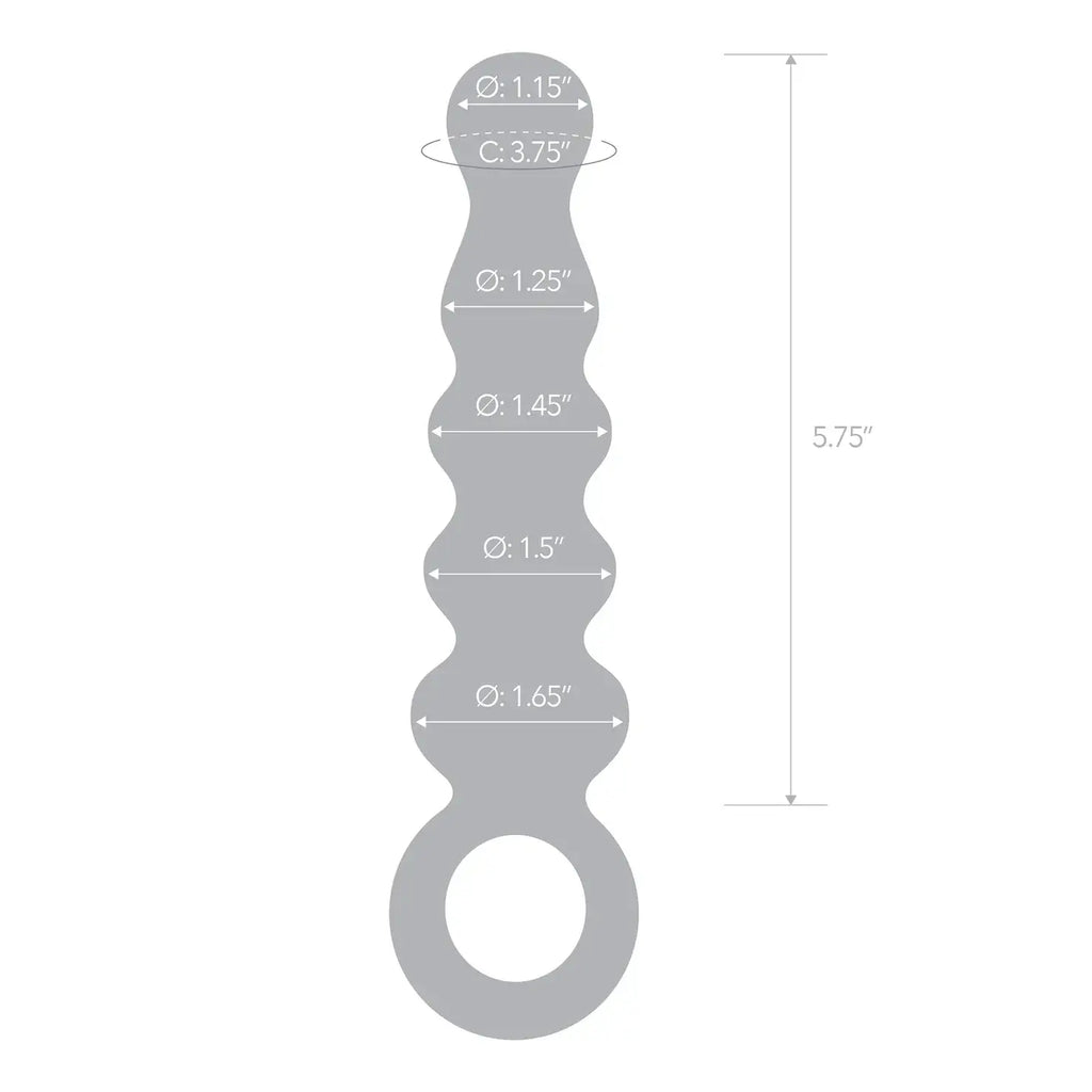 Gläs Quintessence Beaded Glass Anal Slider - Rolik®