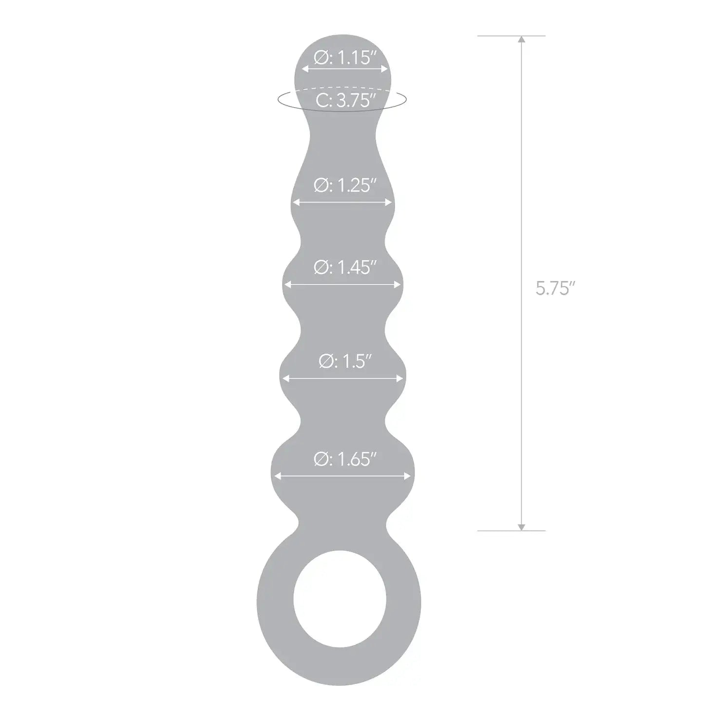 Gläs Quintessence Beaded Glass Anal Slider - Rolik®