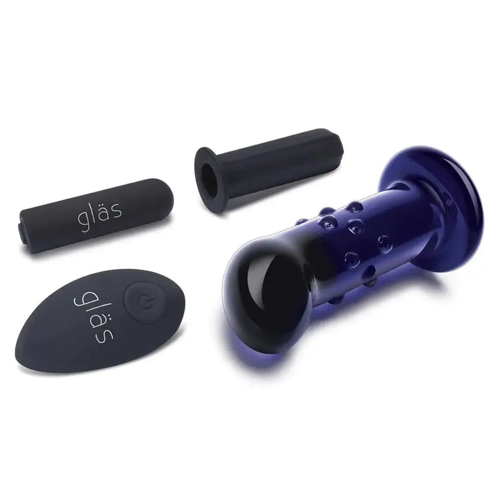 gläs Remote Vibrating G - Spot/ P - Spot Glass Plug with Nubs - Rolik®
