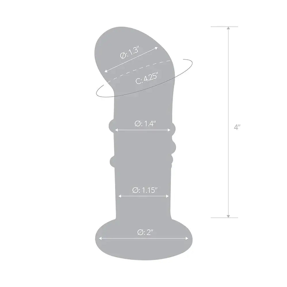 gläs Remote Vibrating G - Spot/ P - Spot Glass Plug with Nubs - Rolik®