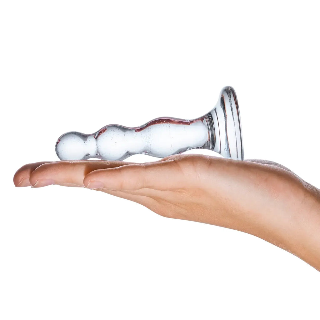 Gläs Triple Play Beaded Butt Plug - Rolik®
