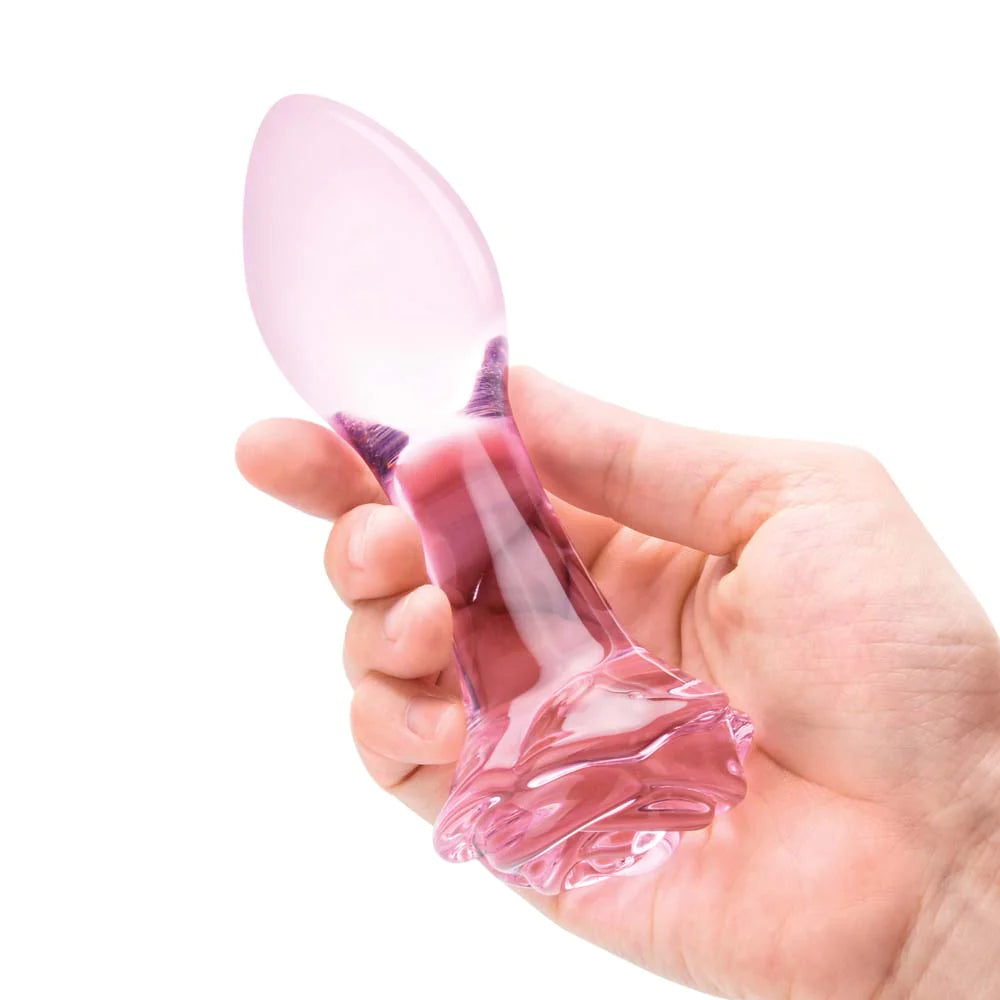 Gläs 3-Piece Rosebud Glass Butt Plug Set - Rolik®