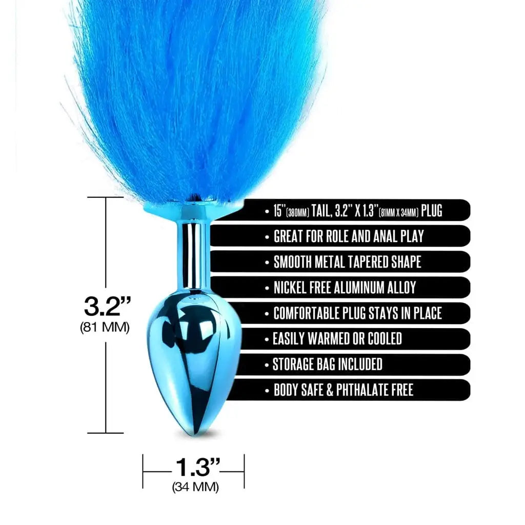 Nixie™ Metal Butt Plug With Ombre Tail - Rolik®