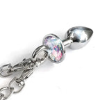 Global Novelties NIXIE Metal Butt Plug & Furry Handcuff Set | Anal Bondage Play