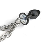 Global Novelties NIXIE Metal Butt Plug & Furry Handcuff Set | Anal Bondage Play