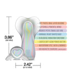 Global Novelties WINX Fancy Flutter Squishy Silicone Vibrator Pastel Rainbow