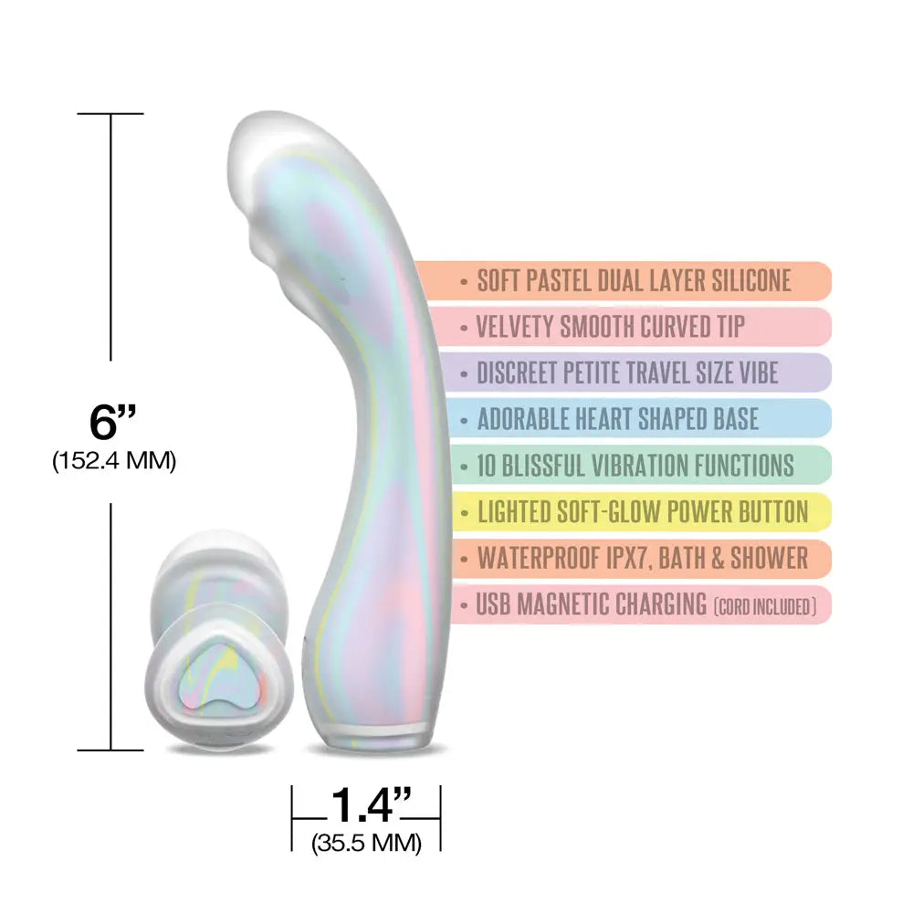 Global Novelties WINX Gee Whiz Squishy Silicone Vibrator Pastel Rainbow