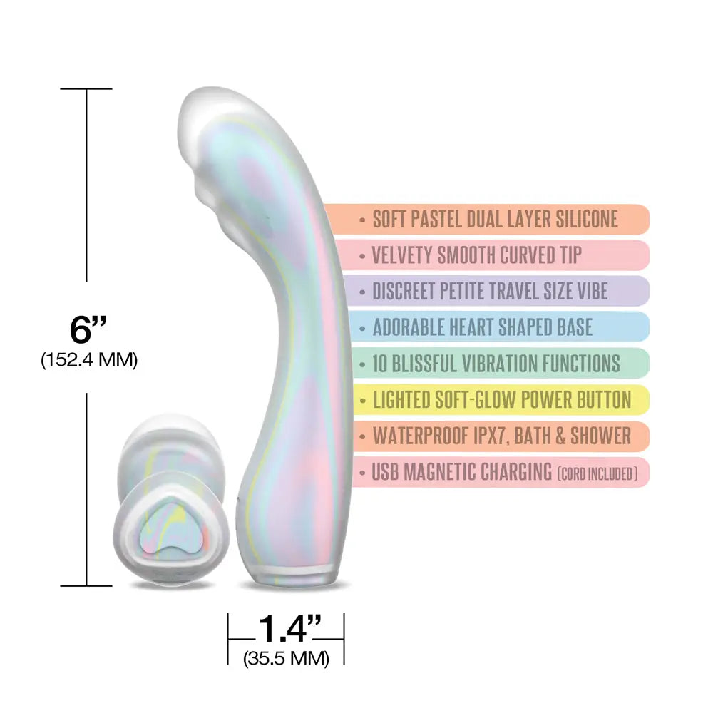 Global Novelties WINX Gee Whiz Squishy Silicone Vibrator Pastel Rainbow