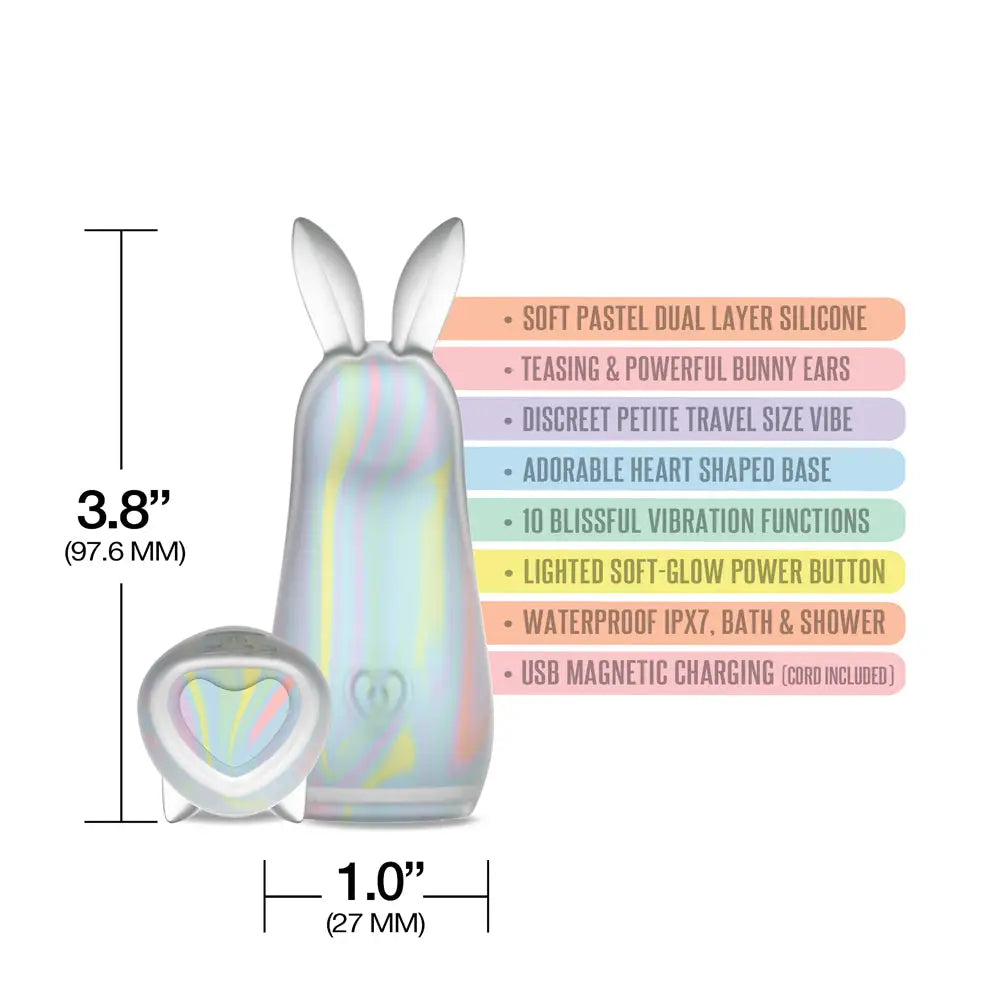 Global Novelties WINX Hippity Hoppity Squishy Silicone Vibrator Pastel Rainbow