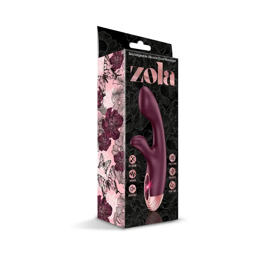 Global Novelties Zola Dual Massager Burgundy