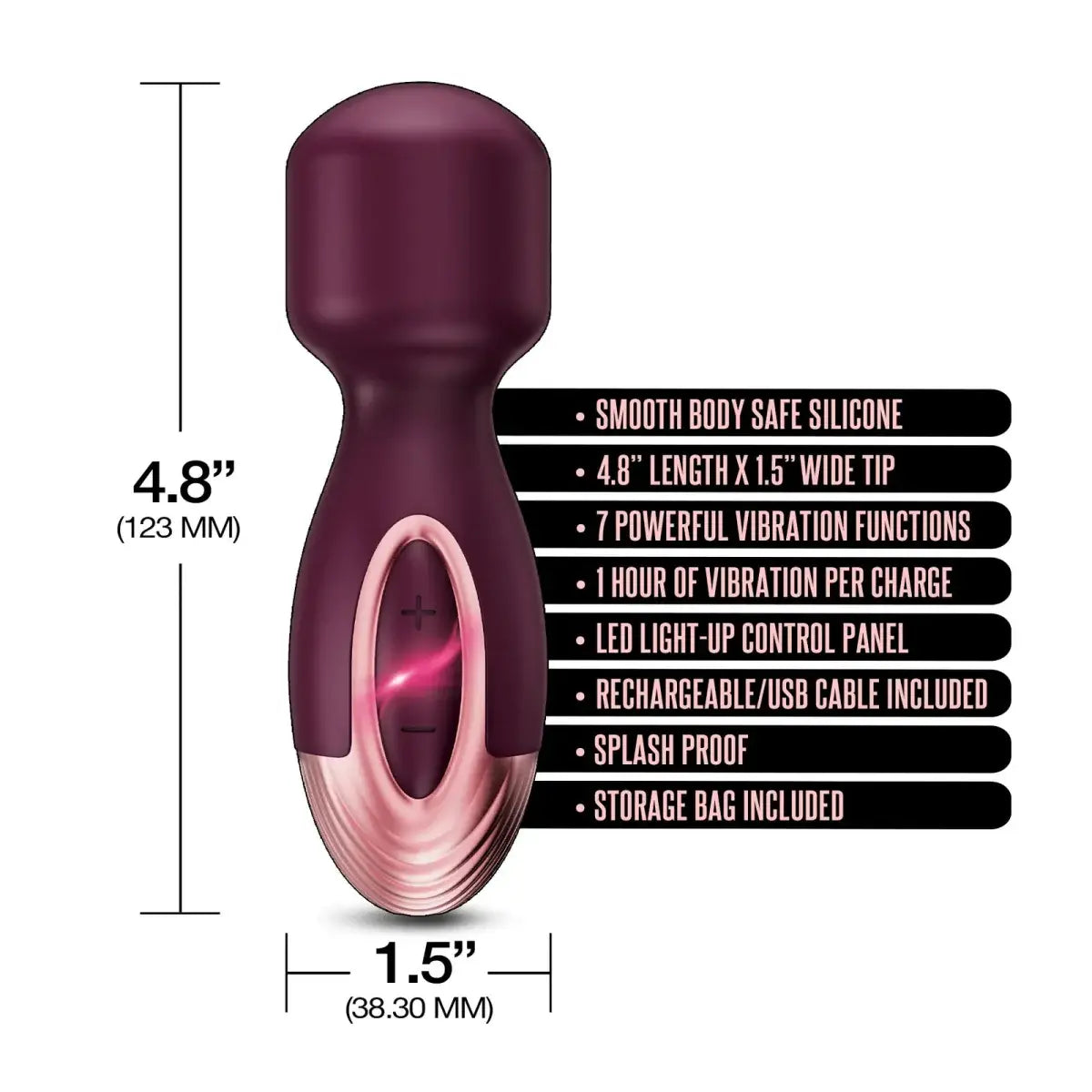 Happy Ending Zola Rechargeable Mini Wand Vibrator - Rolik®