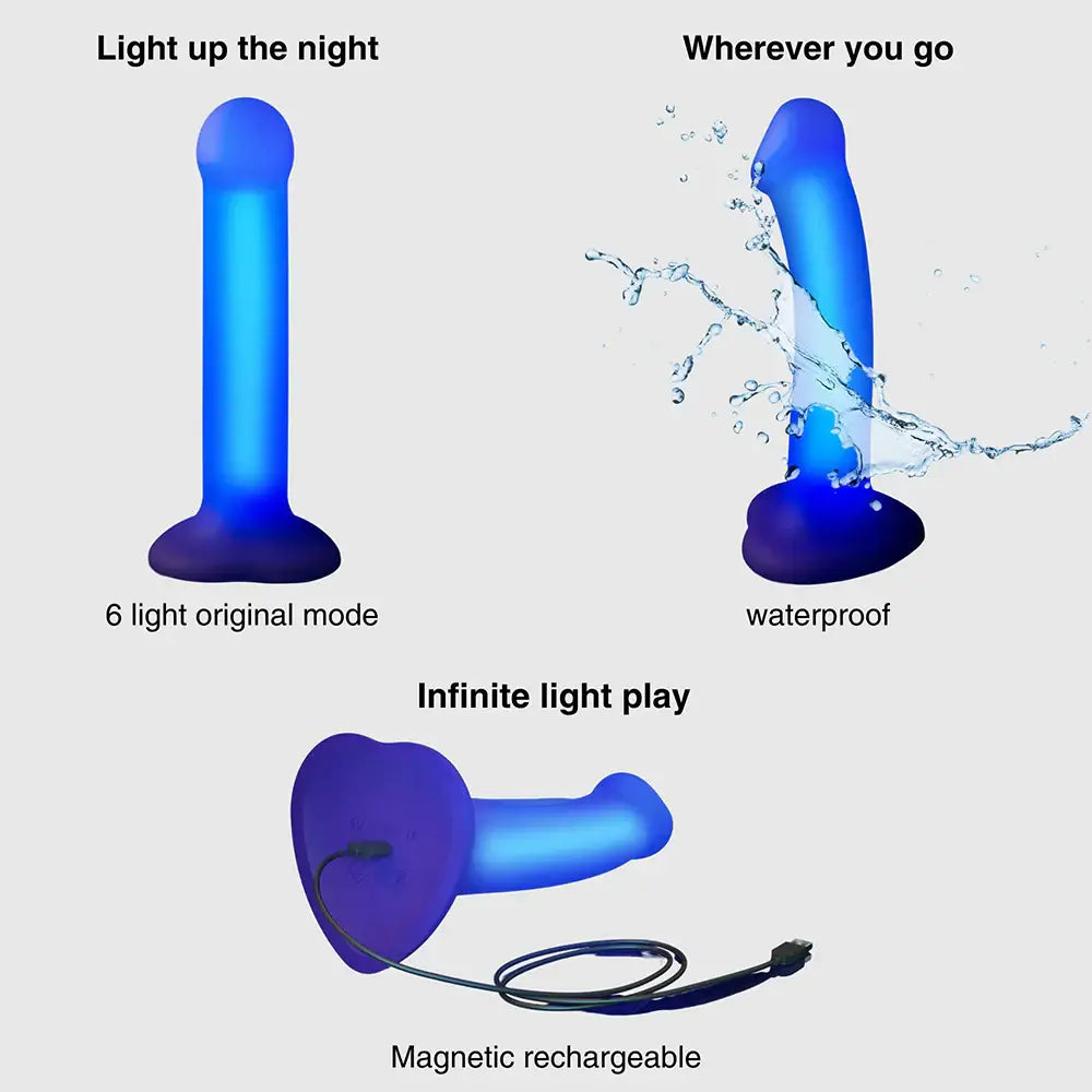 Blue Glow-LED Dildo