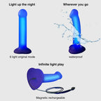 Blue Glow-LED Dildo